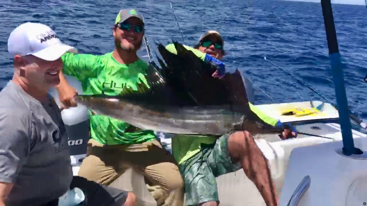 Sailfish caught offshore fishing charter in Hilton Head